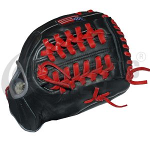 black leather baseball catcher mitt for professional players