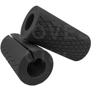black silicone dumbbell grip non slip gym weightlifting handle support