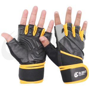 leather weightlifting gloves with strong grip Heavy Duty Workout Gloves