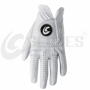 premium men’s white leather golf gloves for strong grip