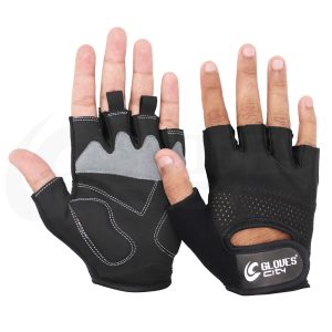 mesh gym gloves for airflow Leather Weight Lifting Gloves