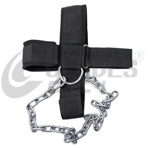 Neoprene padded gym head harness for comfort during workouts