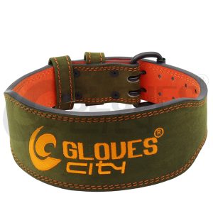 Suede leather weightlifting belt for gym