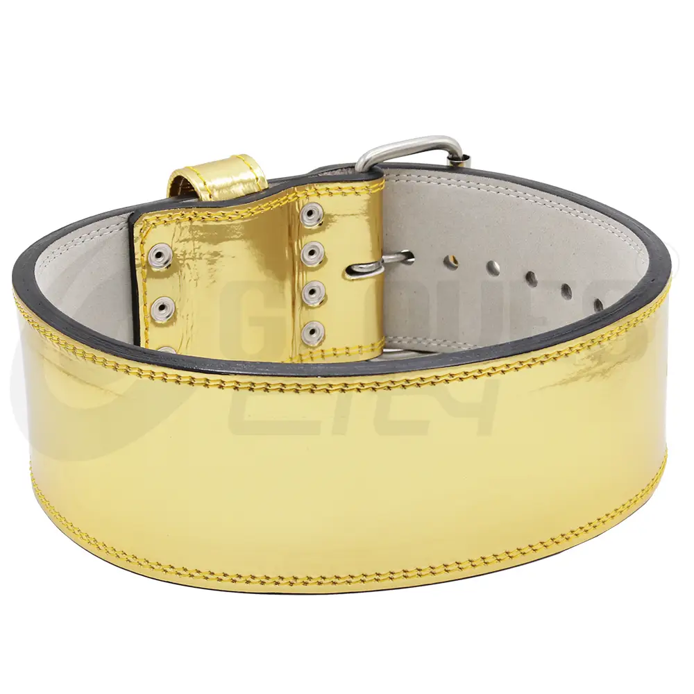 Wide back support power lifting belt