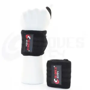 black cotton weightlifting wrist wrap providing strong wrist support during gym workouts Unisex Wrist Wraps